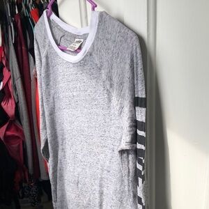 Pink soft cotton jersey long sleeve top